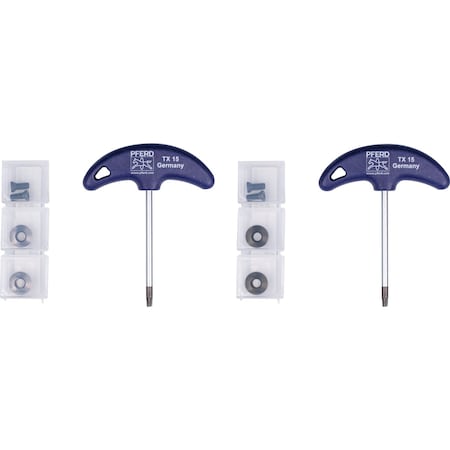 Pferd 4-1/2"/5" ALUMASTER SERVICE SET - TORX key - Screw 2 - Inserts 2 20102